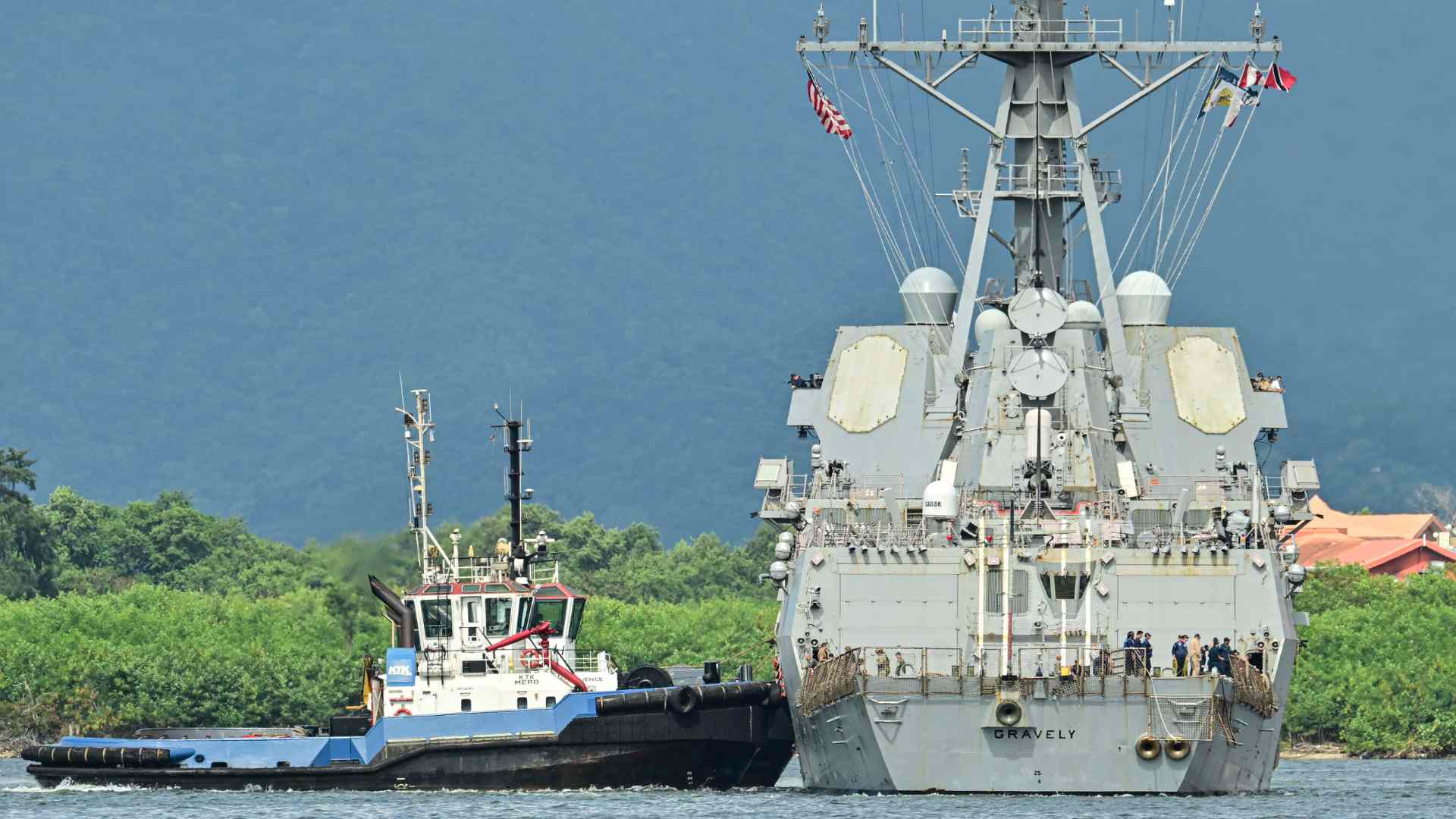 Buque de guerra de EE. UU. en Trinidad y Tobago - AFP