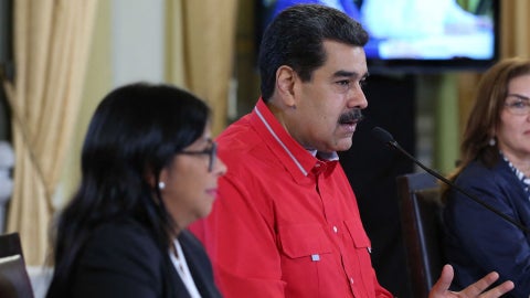 Nicolás Maduro y Delcy Rodríguez - Foto AFP