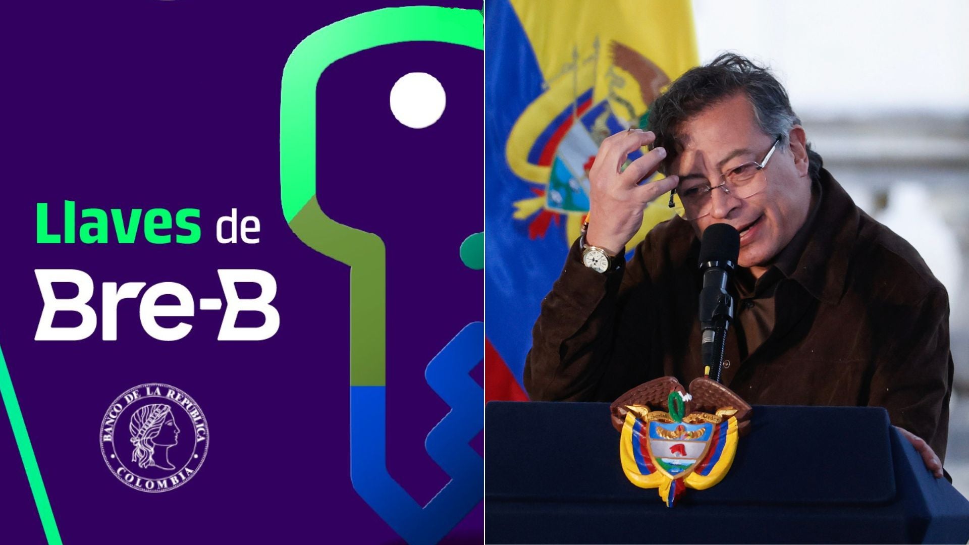 Bre-B - Foto X: @BancoRepublica/ Gustavo Petro - Foto EFE