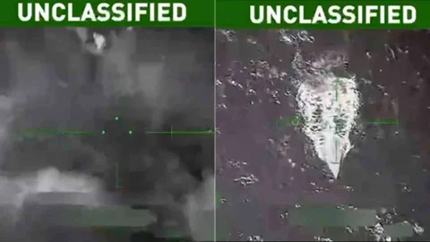 Foto de ataques a lanchas en el Pacífico