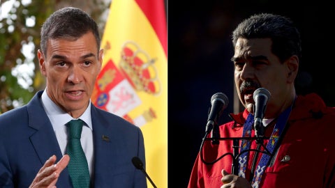 Pedro Sánchez/ Nicolás Maduro - Foto EFE