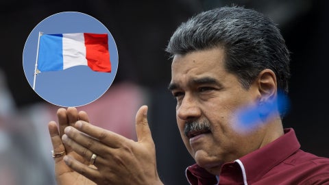 Nicolás Maduro - Foto EFE/ Bandera de Francia - Foto Canva