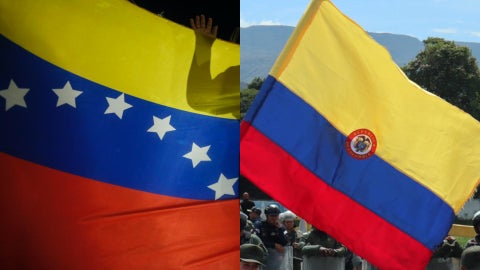 Banderas de Venezuela y Colombia / FOTO: EFE
