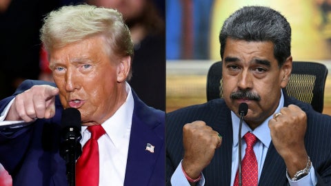 Donald Trump y Nicolás Maduro (AFP)