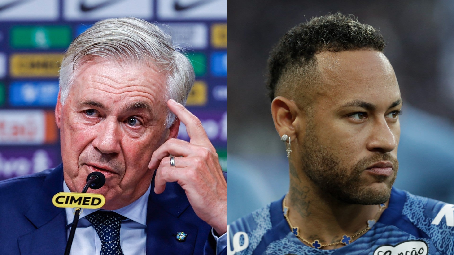 Carlo Ancelotti y Neymar | Foto: EFE