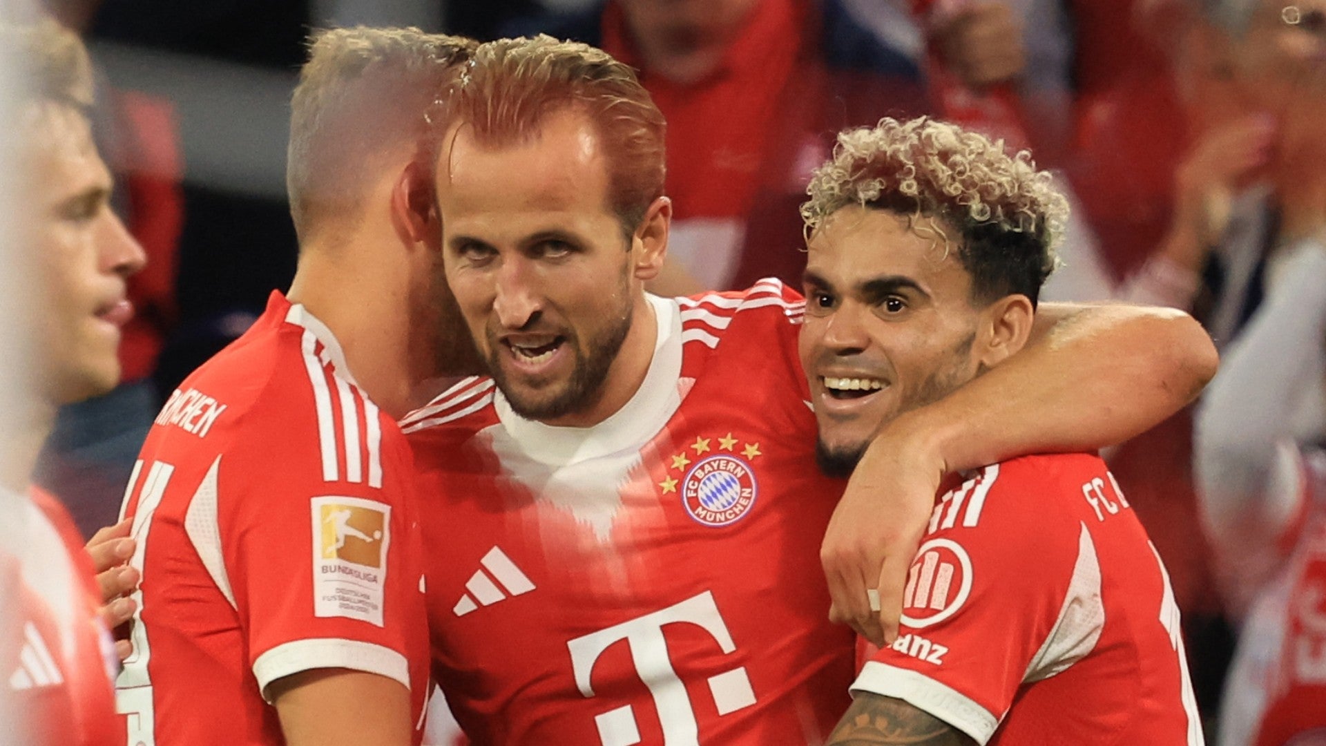 Luis Díaz y Harry Kane | Foto: AFP