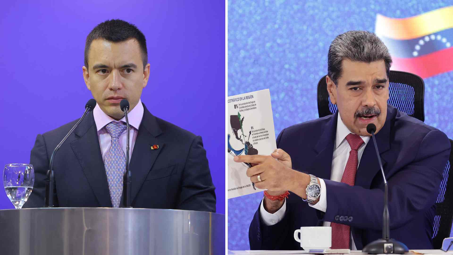 Daniel Noboa y Nicolás Maduro -EFE