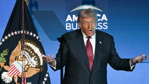 Donald Trump en Miami. (AFP)