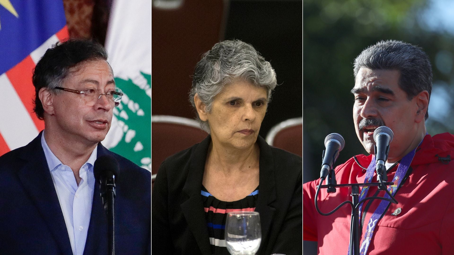 Gustavo Petro/ Ligia Bolívar/ Nicolás Maduro - Fotos EFE