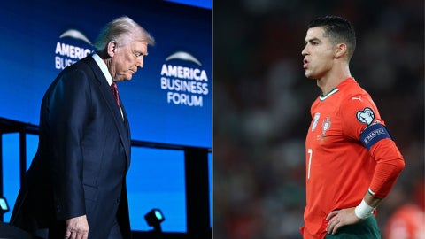 Donald Trump/ Cristiano Ronaldo - Fotos AFP