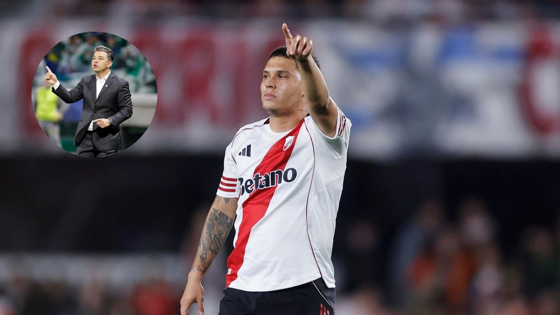 Juanfer habló del apoyo del equipo a Gallardo, previo al clásico de River y Boca - Fotos: EFE