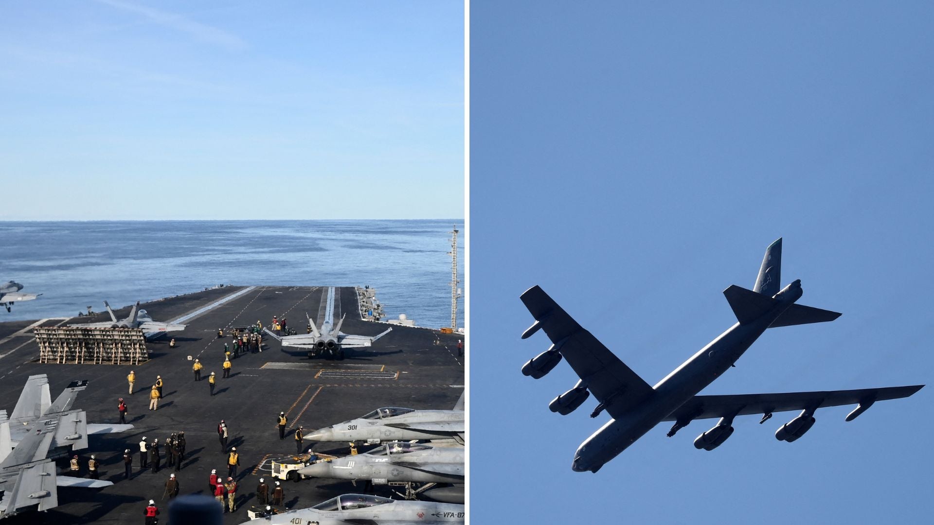 Sobrevuelos de bombarderos cerca de Venezuela y el traslado del portaviones más moderno del mundo hacen parte del despliegue de EE. UU. en el Caribe.