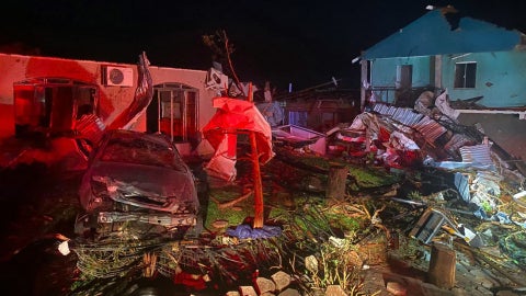 Feroz tornado arrasa el sur de Brasil - Foto AFP