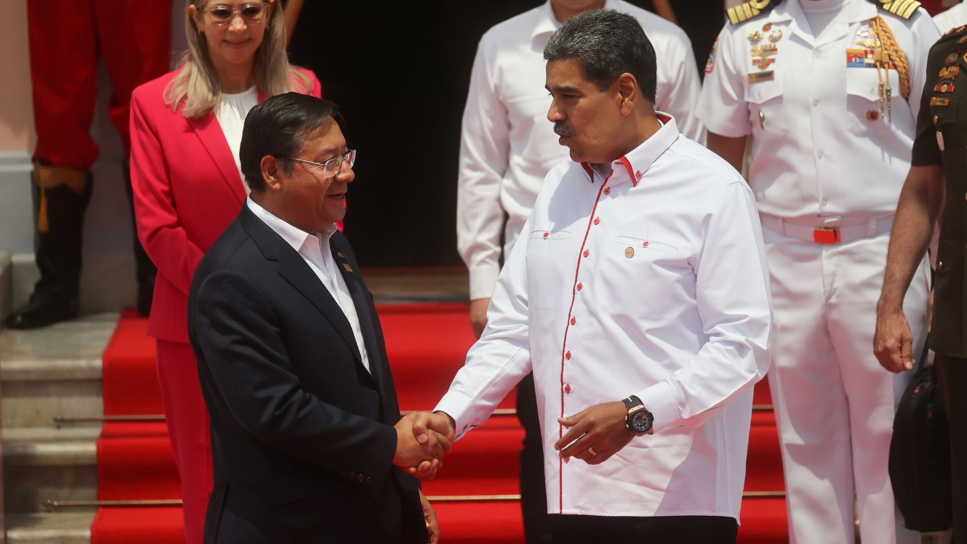 Luis Arce Catacora y Nicolás Maduro en Miraflores en 2024 - Foto EFE