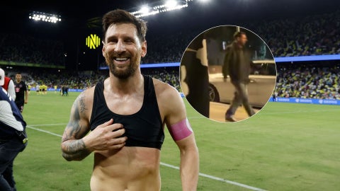 Lionel Messi - Foto AFP/ Messi cerca al Camp Nou - Foto captura TikTok: @Nilitus28
