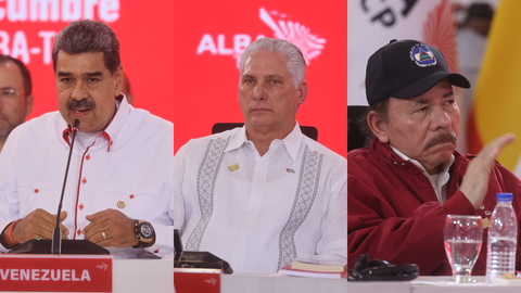 Nicolás Maduro, Miguel Díaz-Canel y Daniel Ortega (EFE)