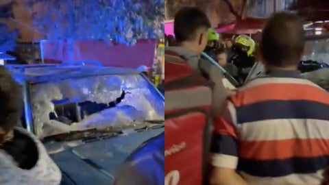 Imagen de camioneta del conductor asesinado en Bogotá. (Redes)