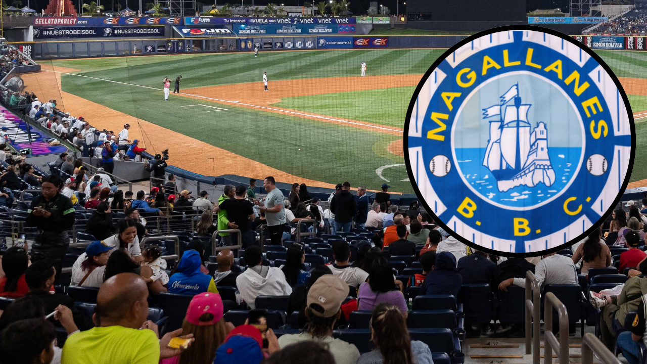Estadio de la LVBP - Logo de los Navegantes del Magallanes - Fotos: EFE / X