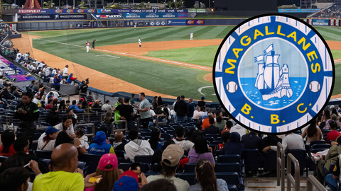Estadio de la LVBP - Logo de los Navegantes del Magallanes - Fotos: EFE / X