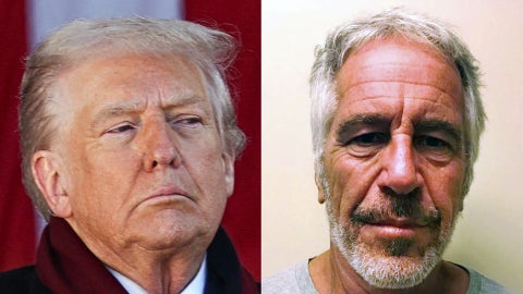 Donald Trump/ Jeffrey Epstein -Fotos AFP