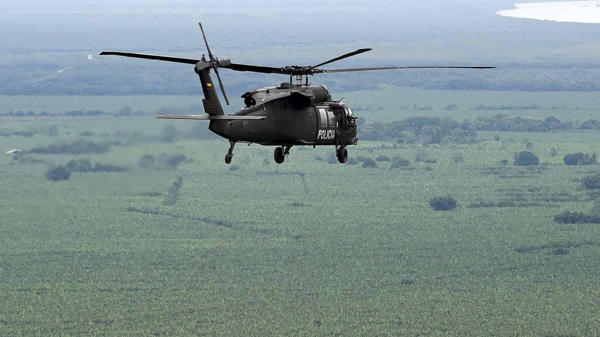 Helicóptero de la Policía de Colombia (AFP)
