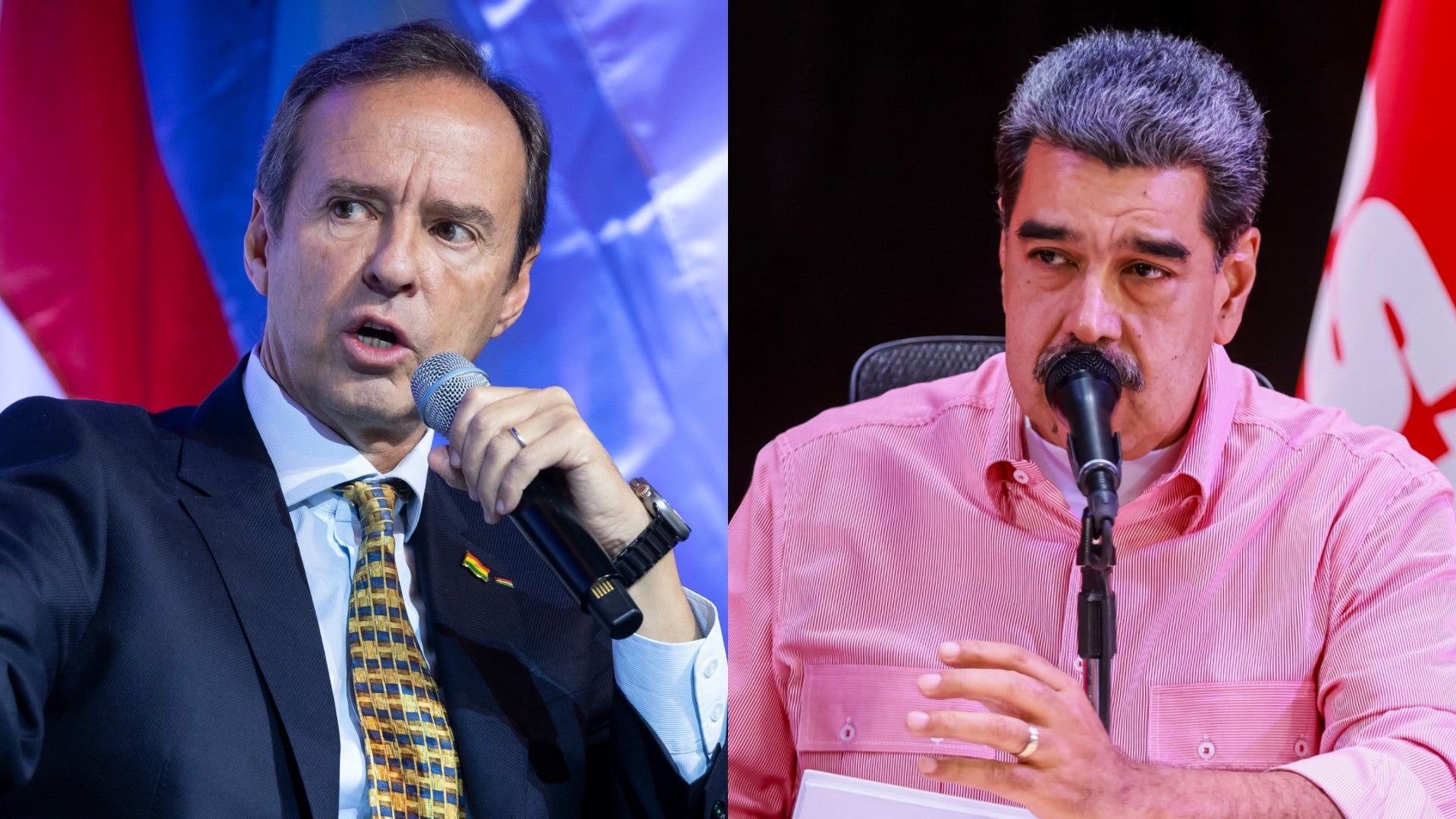 Jorge 'Tuto' Quiroga y Nicolás Maduro | Foto: EFE