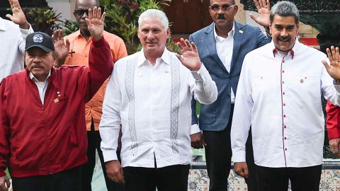 Daniel Ortega, Miguel Díaz-Canel y Nicolás Maduro - EFE