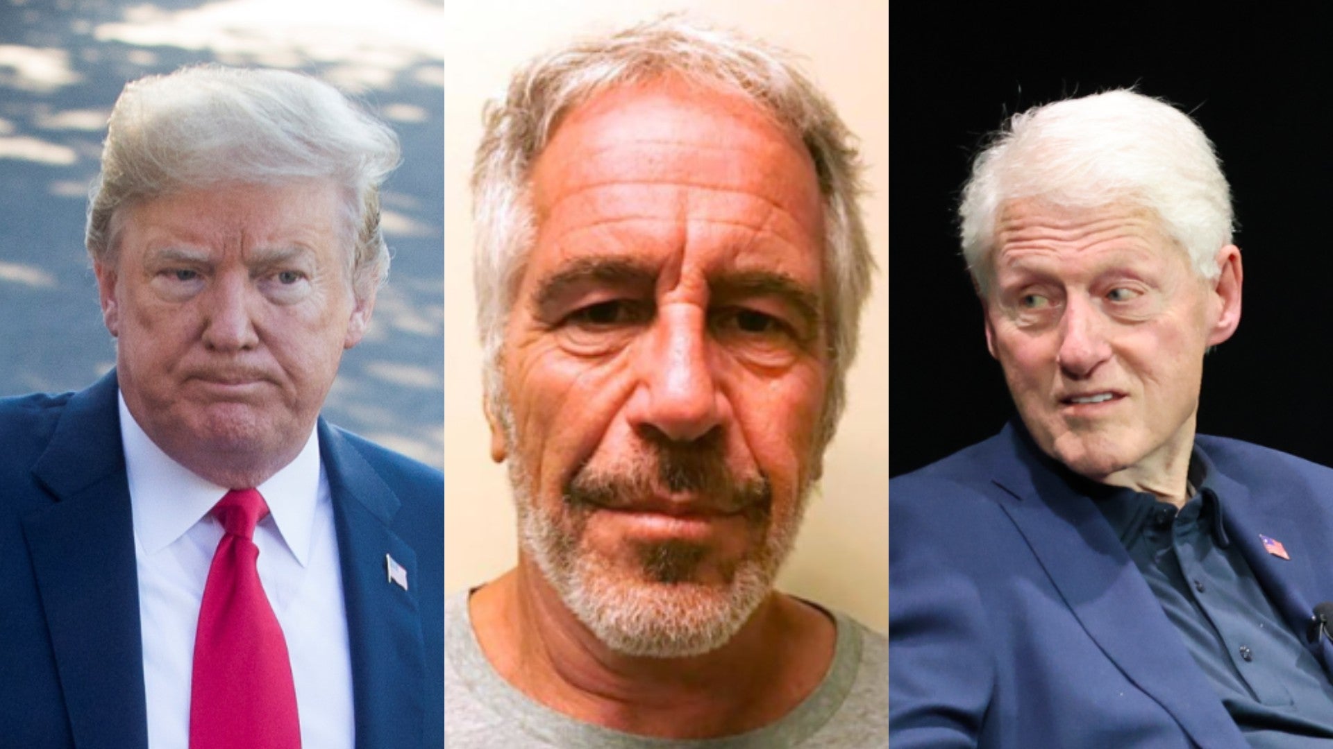 Donald Trump, presidente de EE.UU. / Jeffrey Epstein, magnate estadounidense, condenado por delitos sexuales / Bill Clinton, presidente 42.º de los EE.UU. - Fotos: EFE