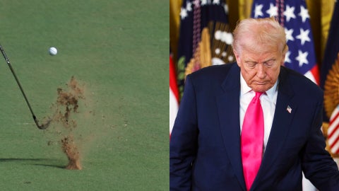 Donald Trump jugando golf / FOTO: EFE