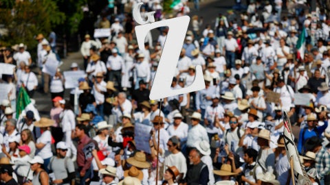 Marcha de la generación Z en México | Foto: EFE