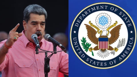 Nicolás Maduro y el Departamento de Estado de Estados Unidos | Foto: EFE