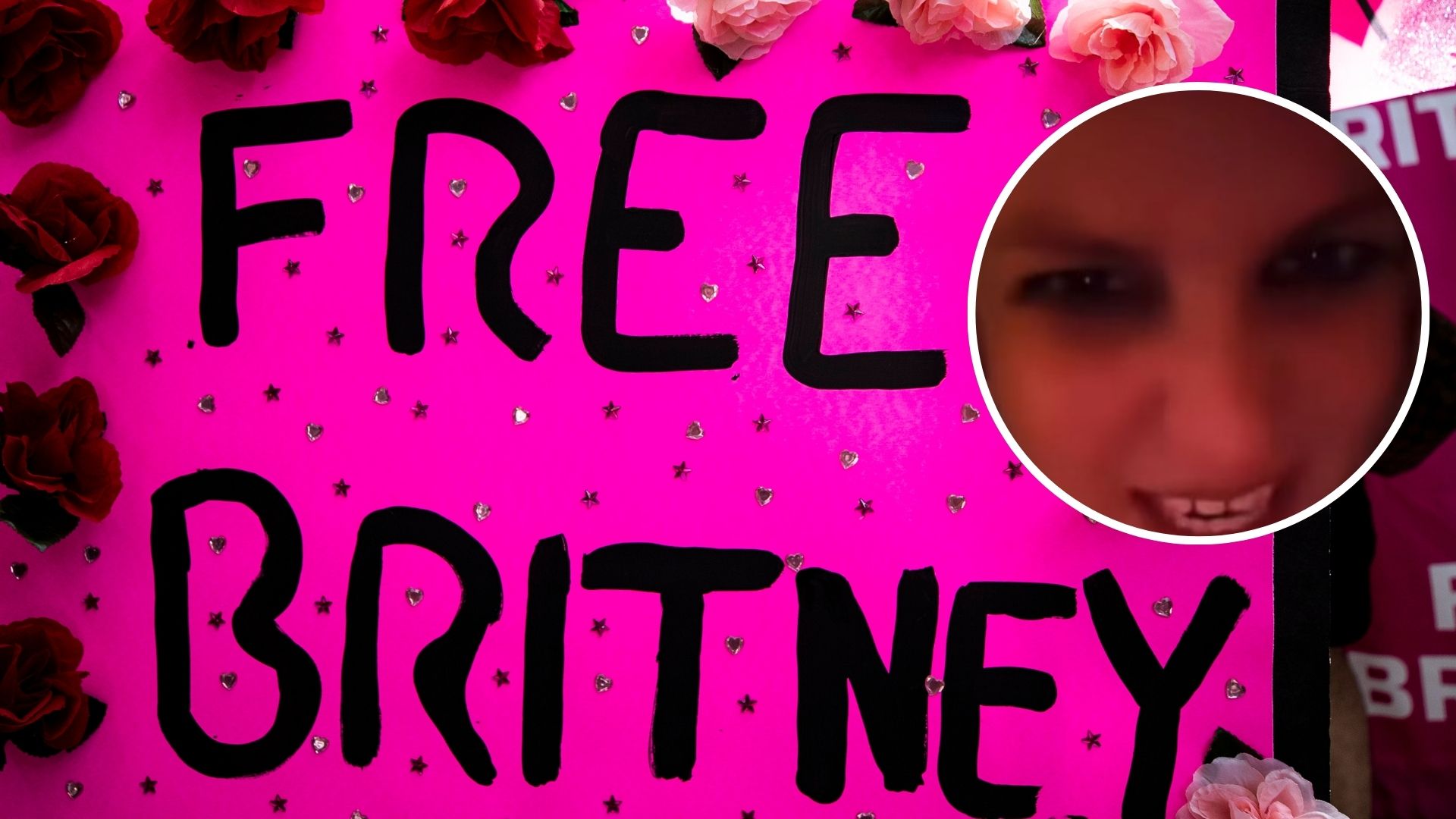 Cartel de apoyo / Britney Spears, cantante y compositora estadounidense - Foto: EFE / X