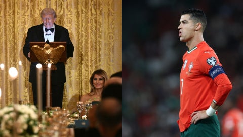 Donald Trump y Cristiano Ronaldo. (EFE)