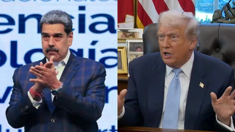 Nicolás Maduro y Donald Trump, presidente de EE. UU. - Fotos: EFE