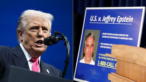 Donald Trump - Foto AFP/ Jeffrey Epstein - Foto EFE