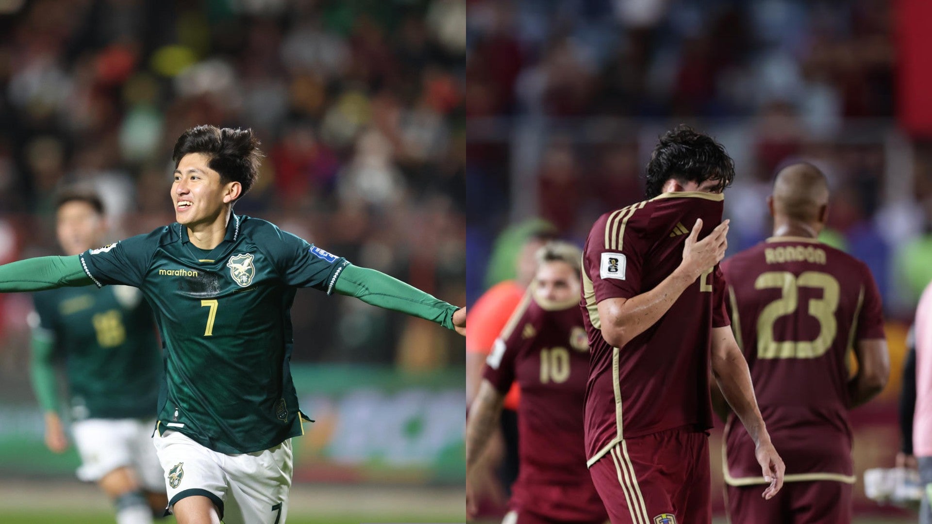 Selección de Bolivia y selección de Venezuela en Eliminatorias Sudamericanas - Fotos: EFE
