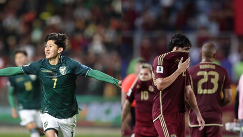 Selección de Bolivia y selección de Venezuela en Eliminatorias Sudamericanas - Fotos: EFE