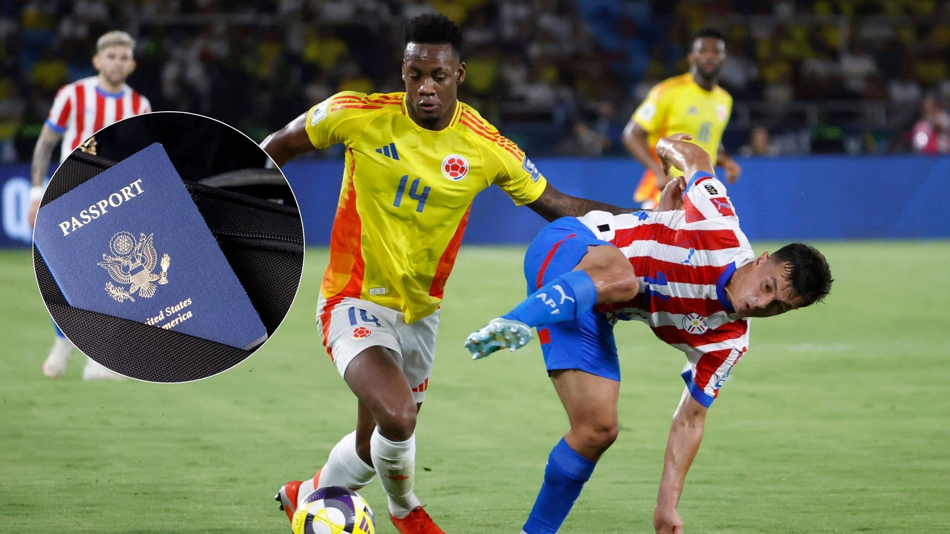 Colombia vs. Paraguay Eliminatorias Sudamericanas al Mundial 2026 - Foto EFE/ Pasaporte - Foto de referencia Canva
