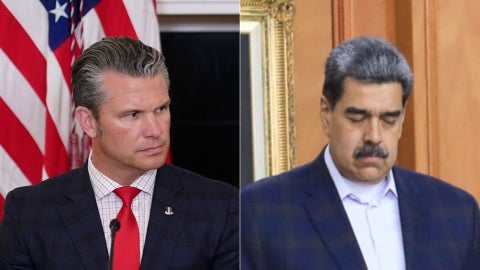 Pete Hegseth/ Nicolás Maduro - Fotos EFE