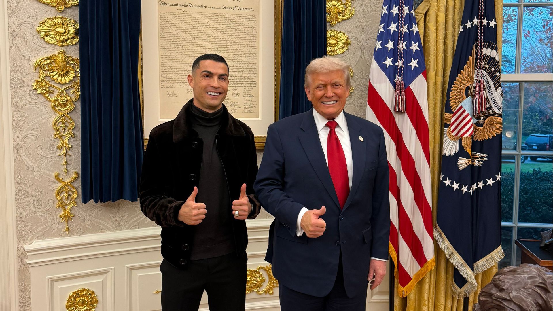Cristiano Ronaldo y Donald Trump en la Casa Blanca - Foto EFE