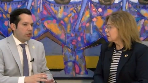 Rafael Pynero, venezolano y concejal en el Doral, entrevistado por la directora del programa La Tarde de NTN24, Idania Chirinos