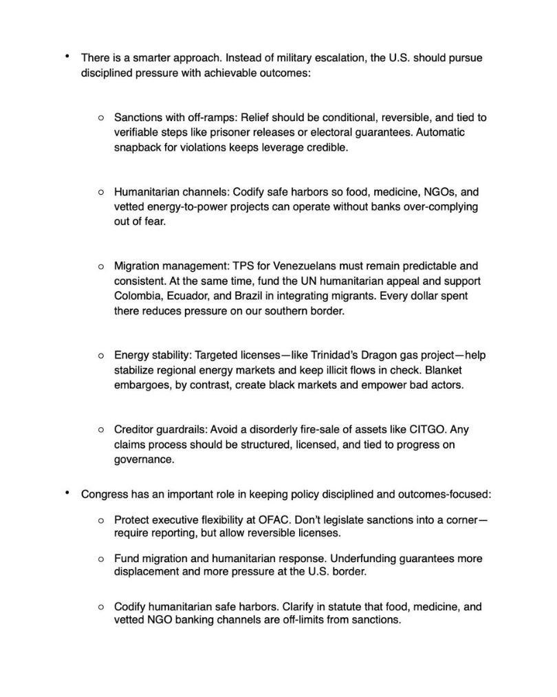 'Talking points' que, según Thor Halvorssen, Juan González consultó al grupo.