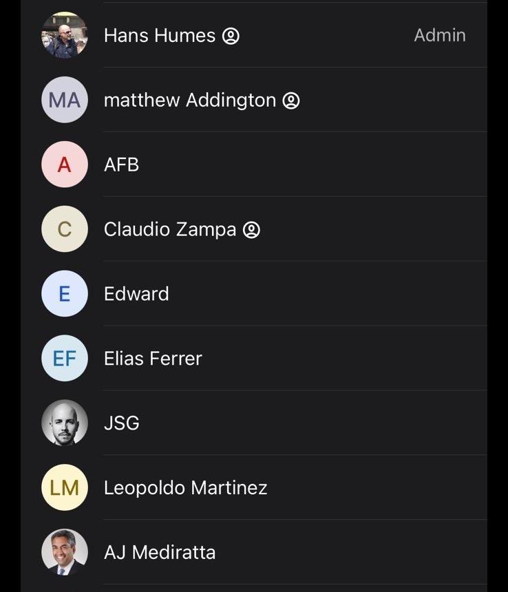 Imagen del grupo de Signal.