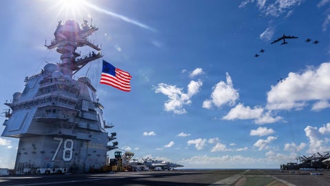 Despliegue militar estadounidense en aguas del Caribe - Foto: EFE