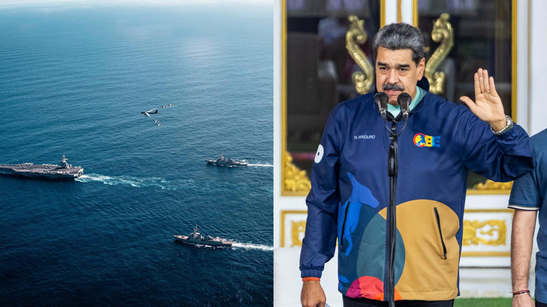 Despliegue militar estadounidense en aguas del Caribe y Nicolás Maduro - Fotos: EFE