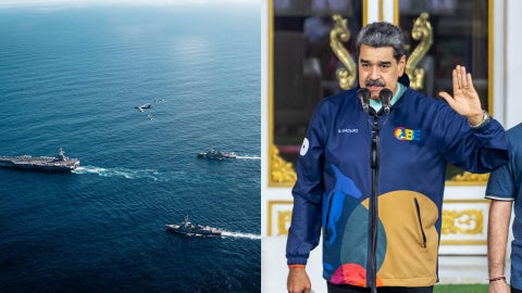 Despliegue militar estadounidense en aguas del Caribe y Nicolás Maduro - Fotos: EFE