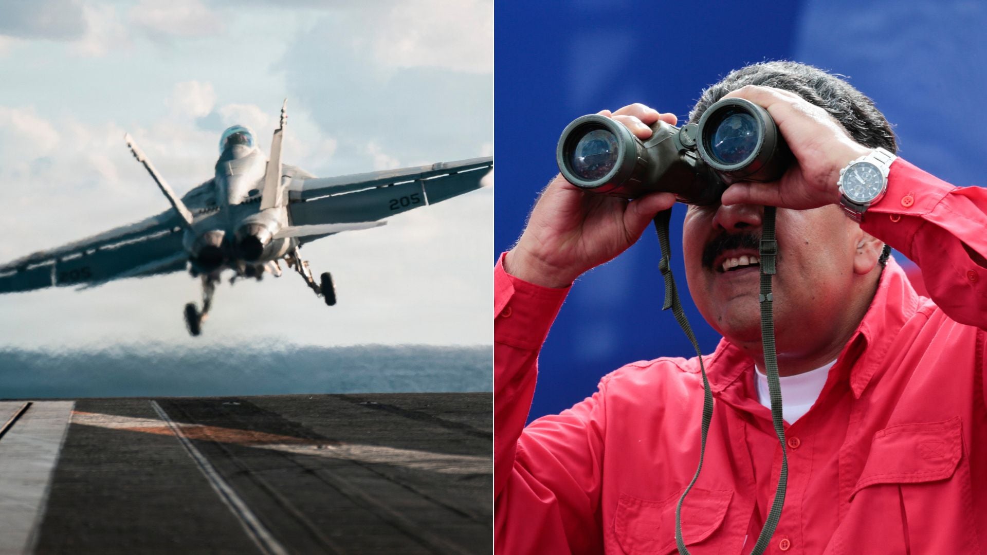 Portaviones Gerald R. Ford - Foto USS Navy/ Nicolás Maduro - Foto AFP