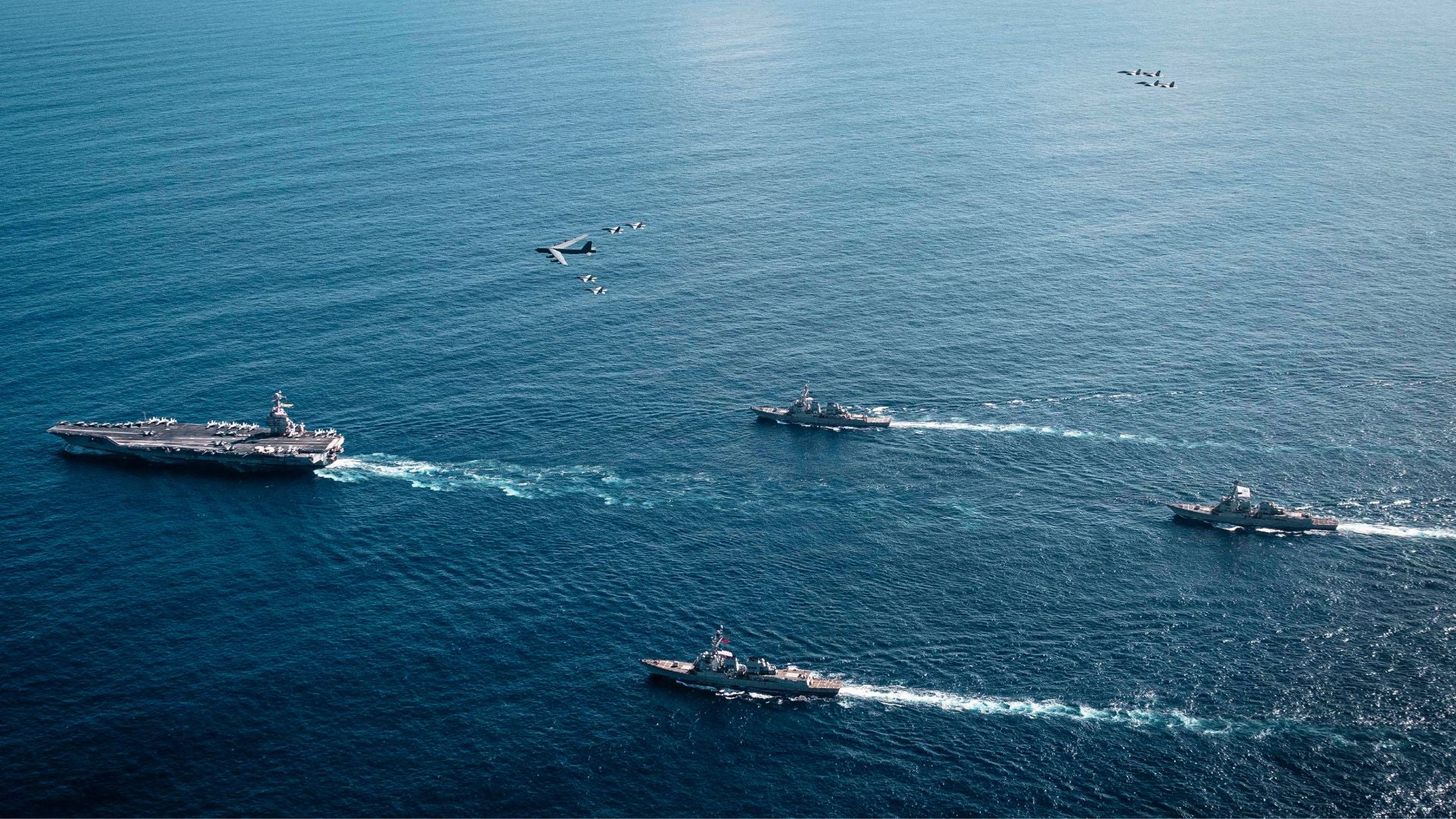 Foto del portaviones USS Gerald Ford (AFP)