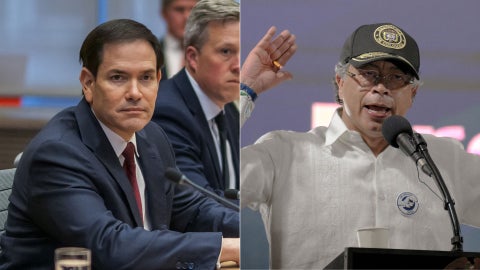 Marco Rubio/ Gustavo Petro - Fotos AFP