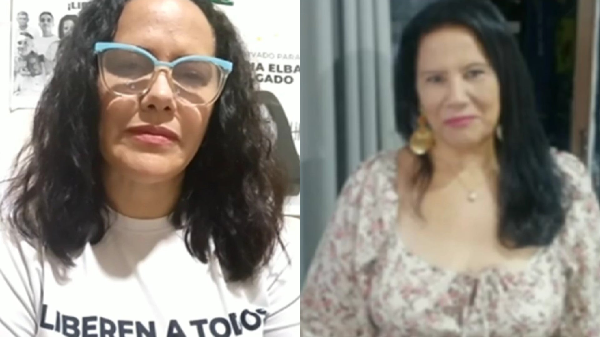 Heidy Rodríguez, activista política venezolana y su madre, María Elba Delgado de Rodríguez